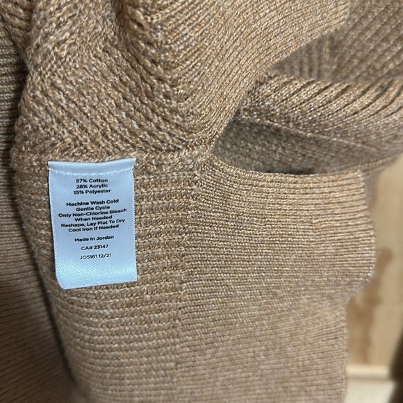 Talbots Cozy Dark Brown/Tan Turtleneck Sweater - Picture 5 of 5